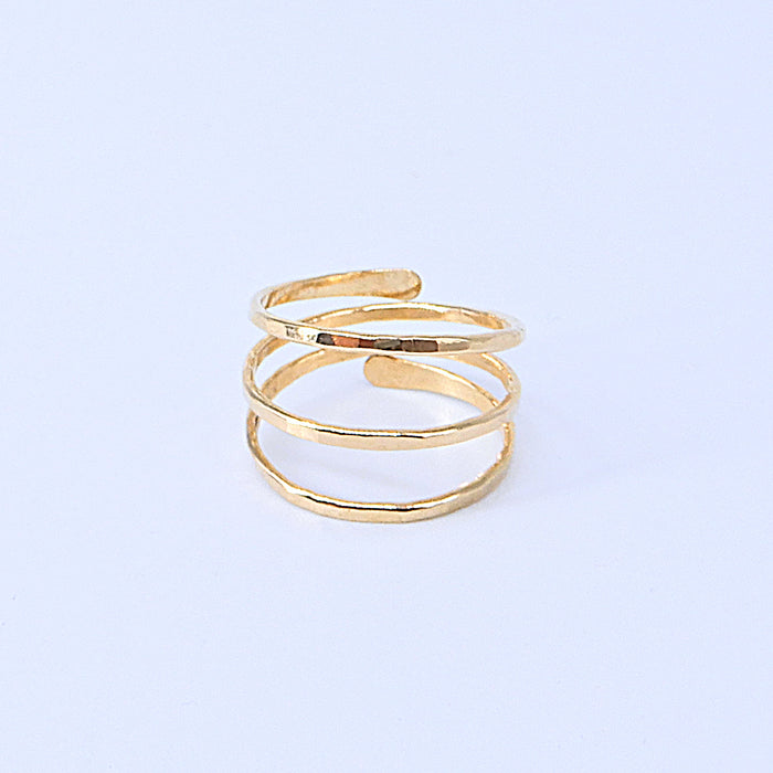 Triple Strand Ring Size 5 Gold