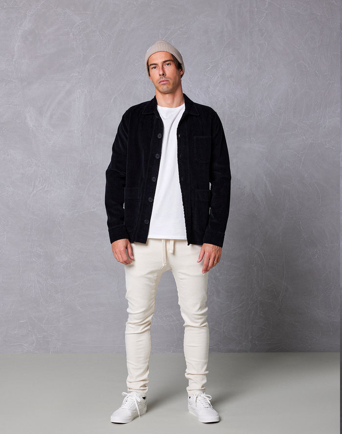 veste velours black PULLIN en coton