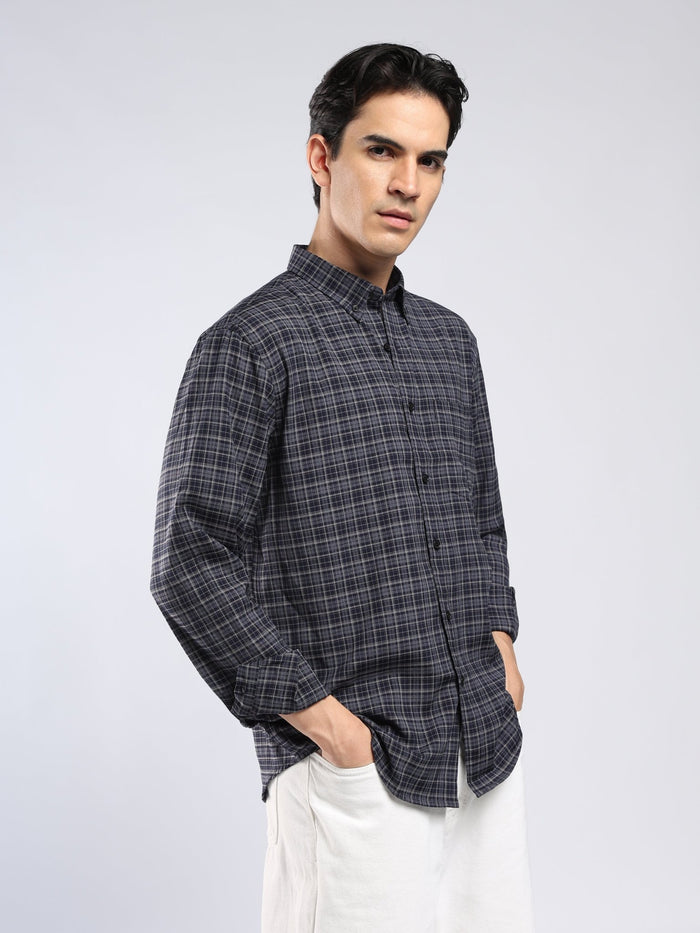 Vololo - Relaxed Fit Checks Shirt - Blue