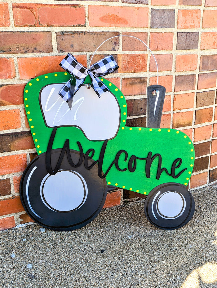 Welcome Tractor Door Hanger