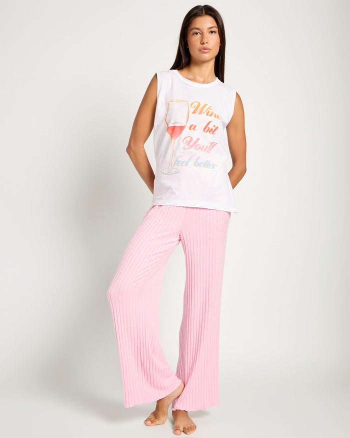 White $|& Project Social T Wine A Bit Graphic Tank - UGC On Fig