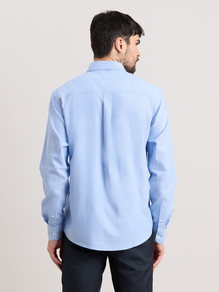 Zena - Relaxed Fit Oxford Shirt - Cendre Blue