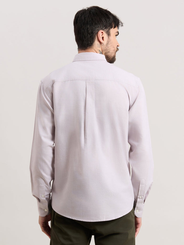 Zena - Relaxed Fit Oxford Shirt - Grey