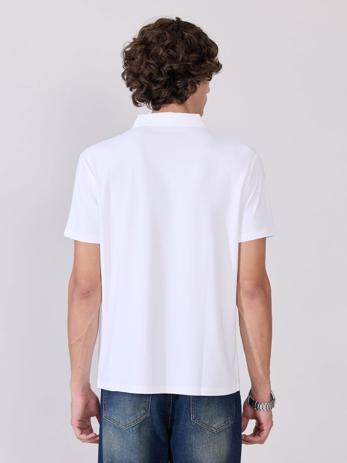 Men's Regular Fit Polo T-Shirt - white