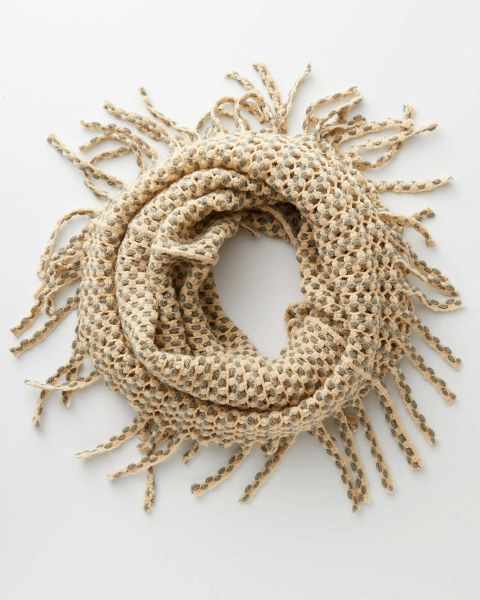 Beech $|& Elegant Essence 2-Tone Mini Tube Scarf - Hanger Front