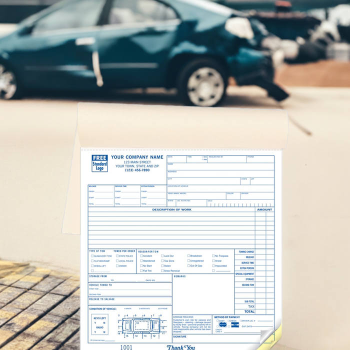 2527 Booked Road Service Towing Service Orders 8 1/2x8 1/2" 250 2Parts