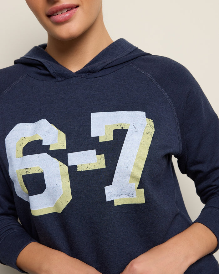 Navy $|& wantable 6-7 Graphic Hoodie - SOF Full Front