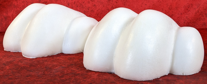 7" Wide 4-Toe Slim Small Foam Paw Set
