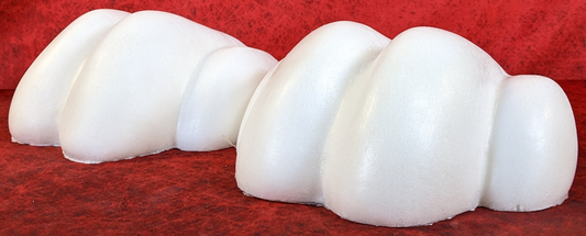7" Wide 4-Toe Slim Small Foam Paw Set