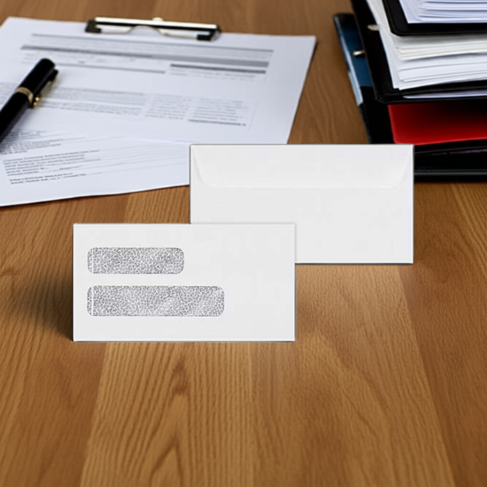91502 Double Window Confidential Envelope 6 7/8 x 3 5/8" QTY 100