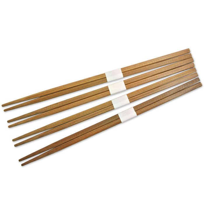 9.5" Disposable Carbonized Bamboo Chopsticks Bundled - 3000 Pairs/Case
