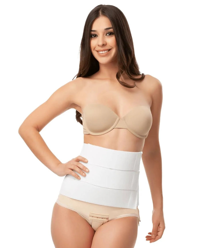 AB02 Isavela 9 inch Abdominal Binder with Split Panels Black