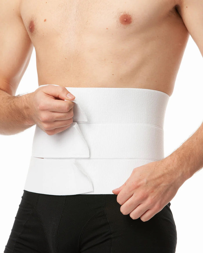 AB02 Isavela 9 inch Abdominal Binder with Split Panels Black