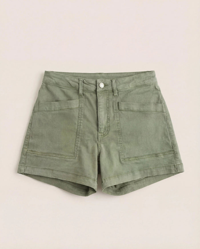 Kalamata $|& SEAS Abby Twill Short - Hanger Detail