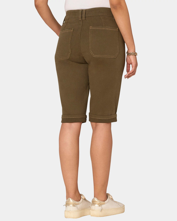Caper $|& Democracy Absolution Cuffed Bermuda Short - Hanger Side