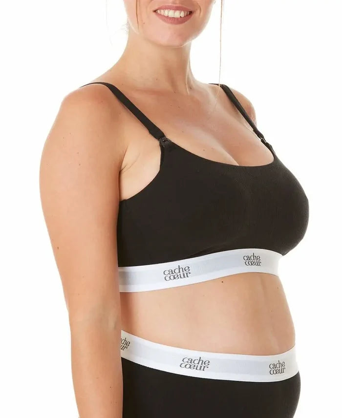 Absorbent nursing bra Bodyguard Black