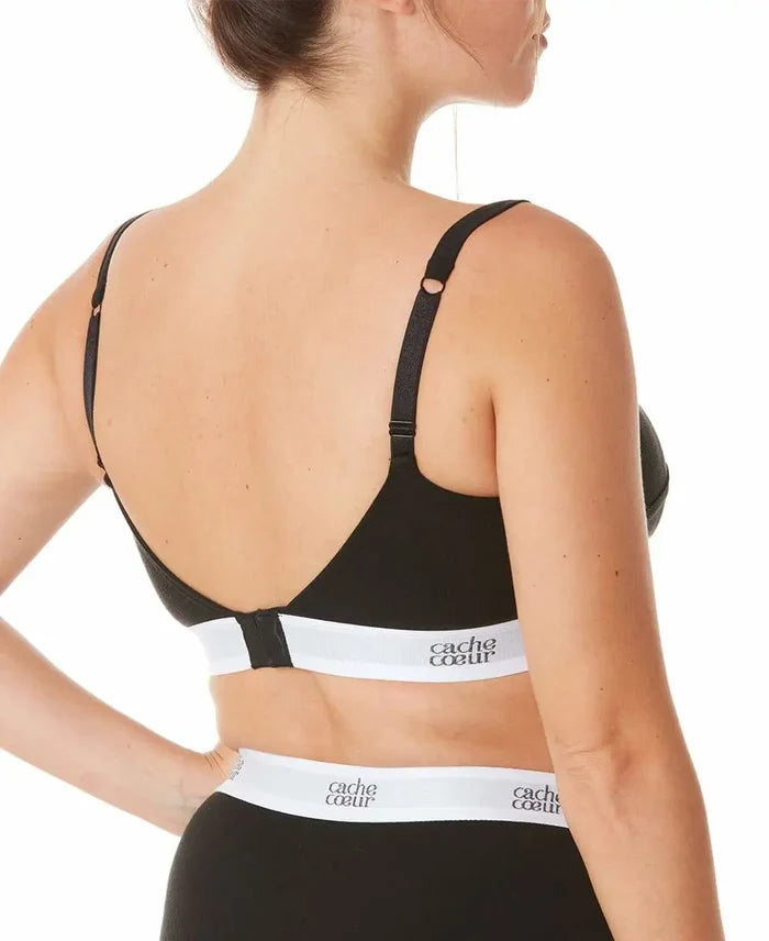 Absorbent nursing bra Bodyguard Black