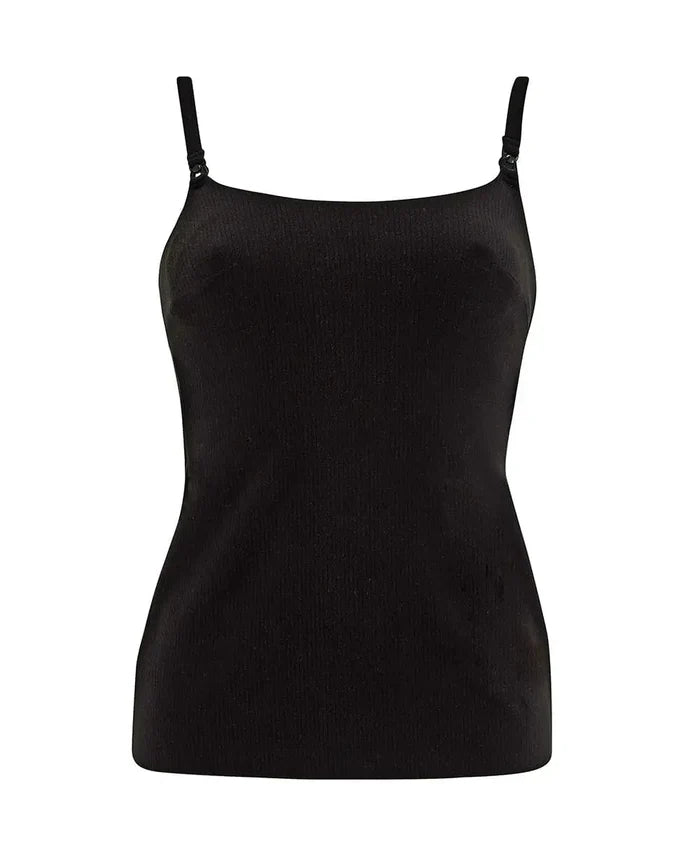 Absorbent nursing top with inner bra Bodyguard Black