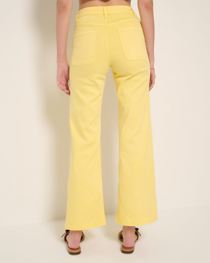 Sunshine $|& SEAS Acacia Button Wide Leg Twill Pant - SOF Back