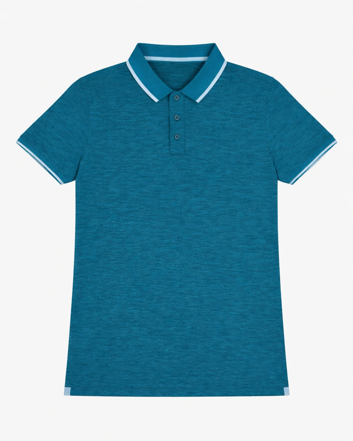 Oxide Teal Spacedye $|& SDOS Active Polo - Hanger Detail