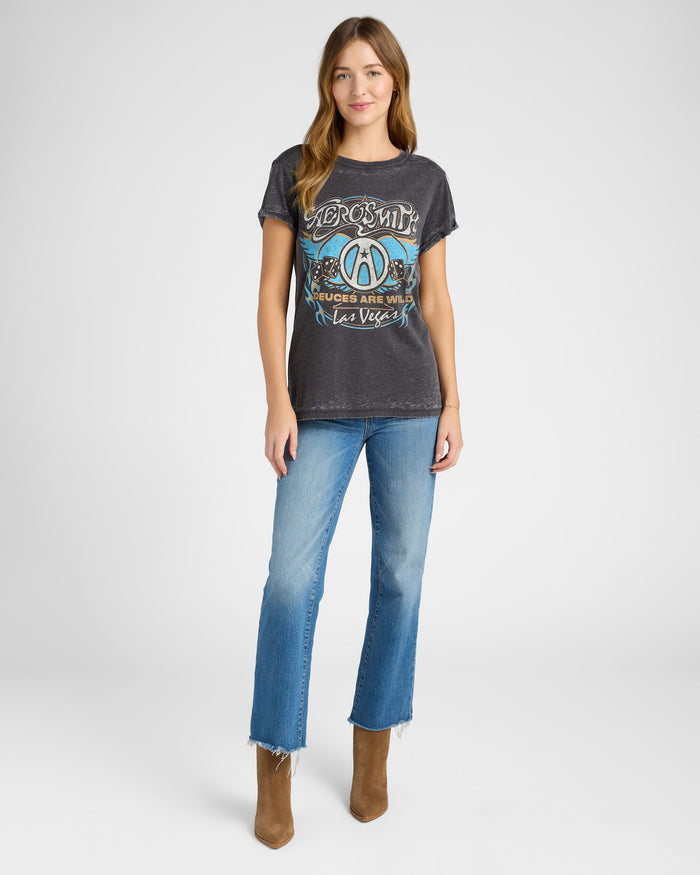 Black $|& Recycled Karma Aerosmith Graphic Tee - SOF Full Front