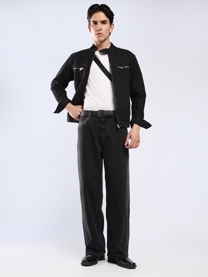 Aether - Wide Fit Jeans - Black Shade