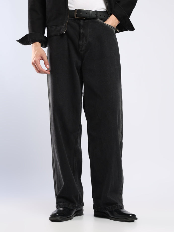 Aether - Wide Fit Jeans - Black Shade