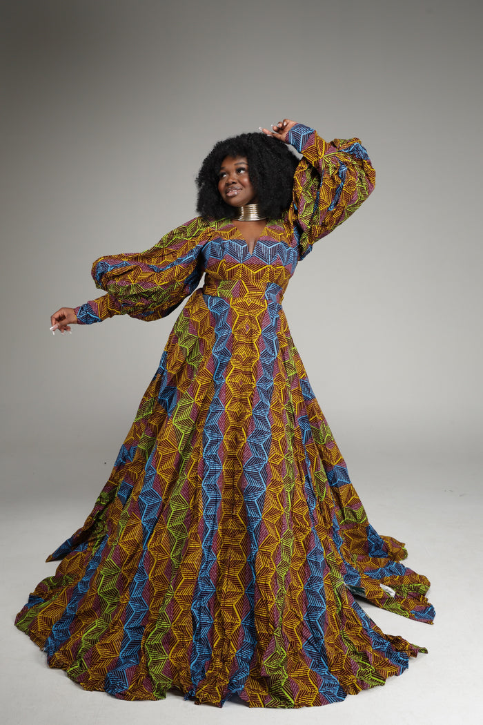 African print ball gown, African print dress.❤️‍🔥