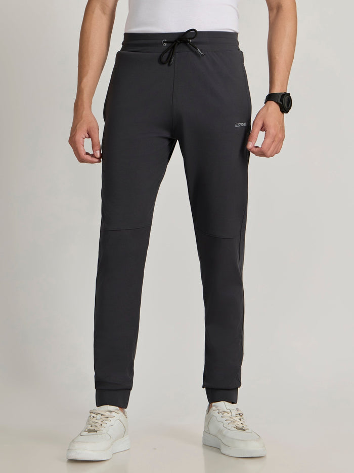 Men's Track Pant -in Dark Gray color with drawstring.