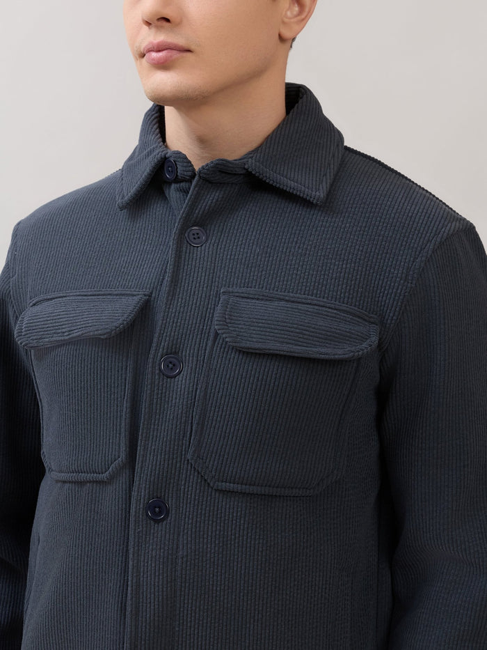 Alloy - Relaxed Corduroy Shacket - Blue