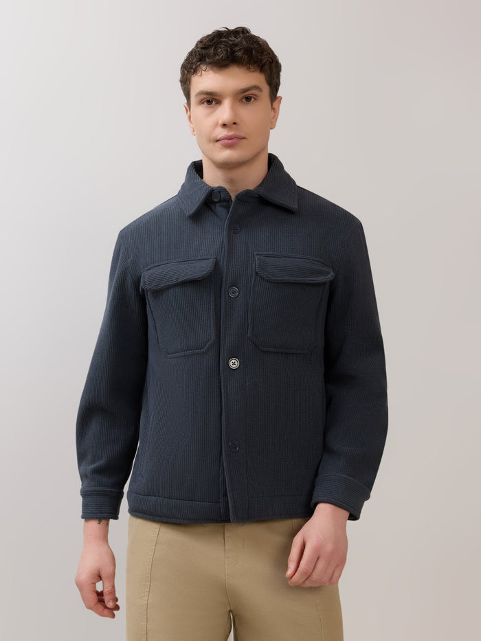 Alloy - Relaxed Corduroy Shacket - Blue