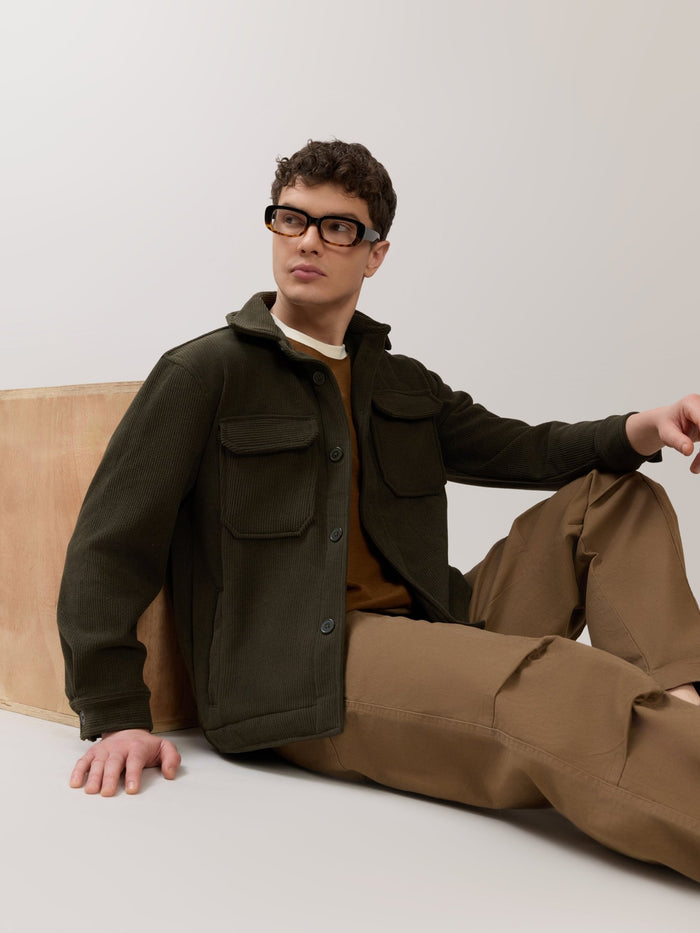 Alloy - Relaxed Corduroy Shacket - Green