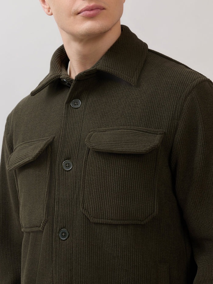 Alloy - Relaxed Corduroy Shacket - Green