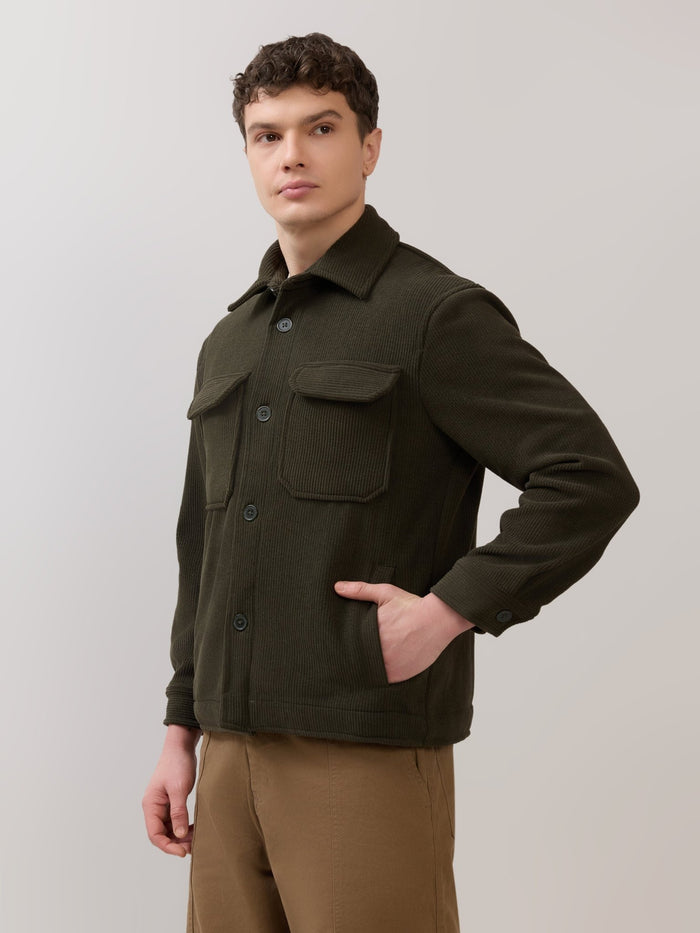 Alloy - Relaxed Corduroy Shacket - Green