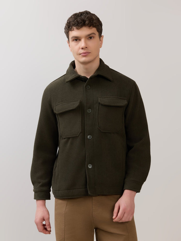 Alloy - Relaxed Corduroy Shacket - Green
