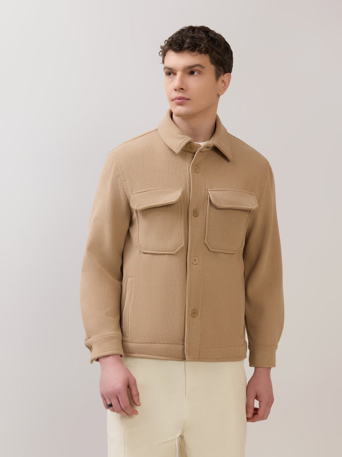 Alloy - Relaxed Corduroy Shacket - Light Brown