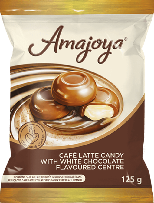 Amajoya Creamy Cafe Latte Candy with White Chocolate Centre 125g