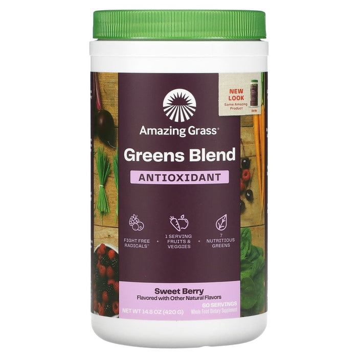 Amazing Grass Green Superfood Antioxidant Sweet Berry 60 Servings 420g - The Oasis of Health