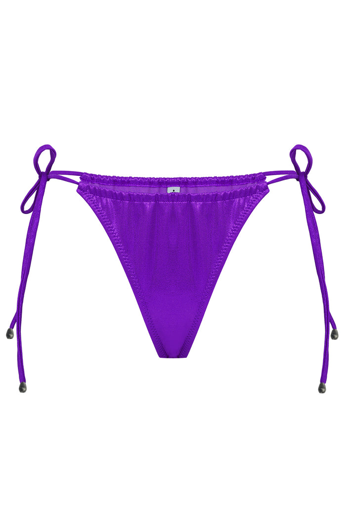 Amelia metallic violet bikini bottom