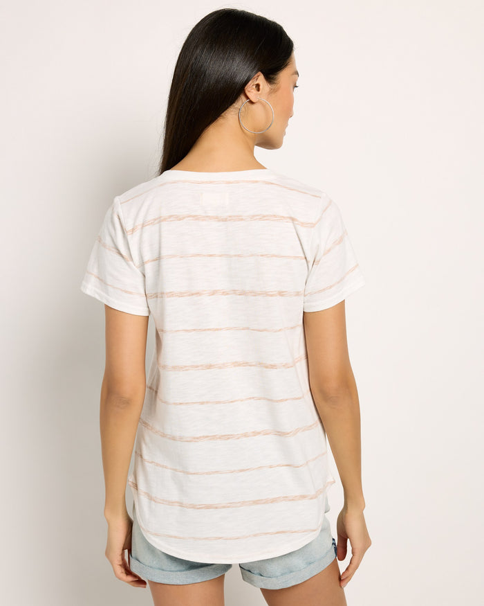 Sandstone Stripe $|& Thread & Supply Amelia Stripe Tee - SOF Back