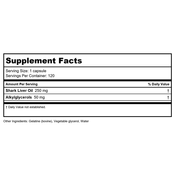 American Nutriceuticals IMMUN-ALK 90 caps 500mg (Formerly Ecomer) - Supplement Facts panel