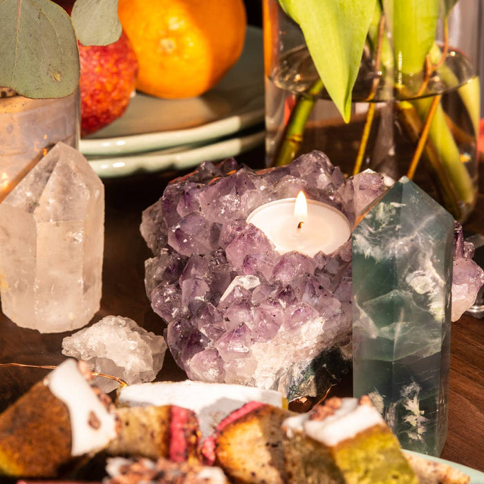 Amethyst Tea Light Holder