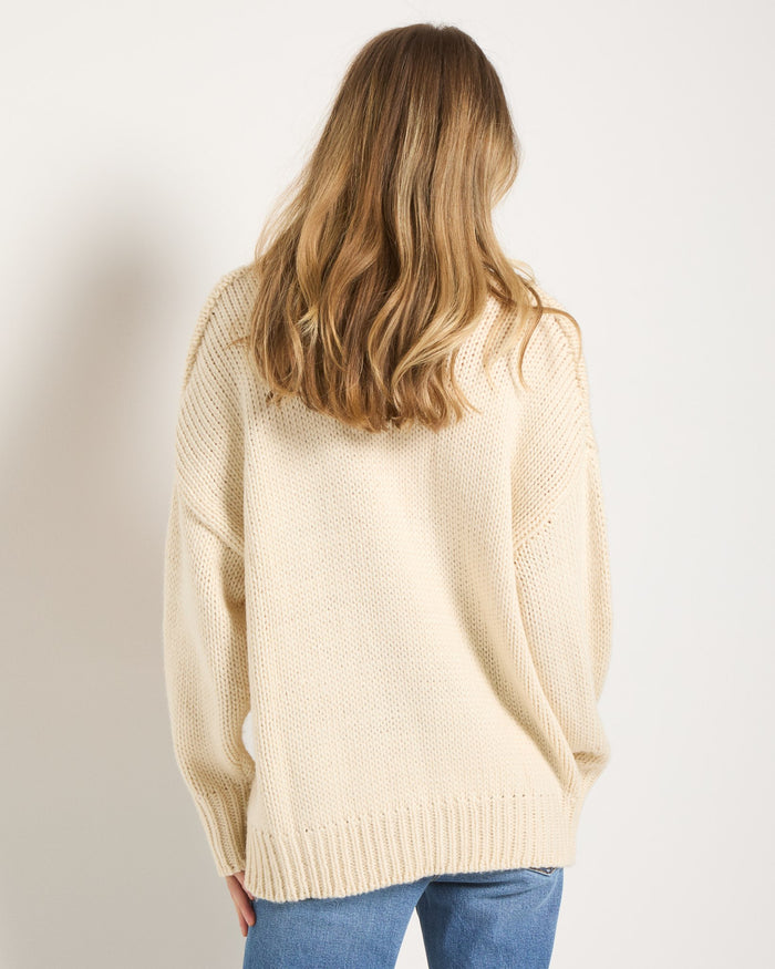 Birch $|& SEAS Amour Heart Crew Neck Sweater - SOF Back