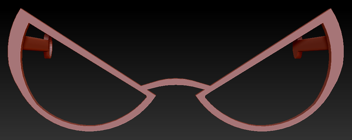 Angry Halfmoon Glasses W/ Arms