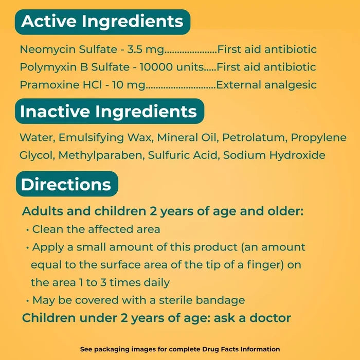 Antibiotic and Pain Relieving Cream for Children