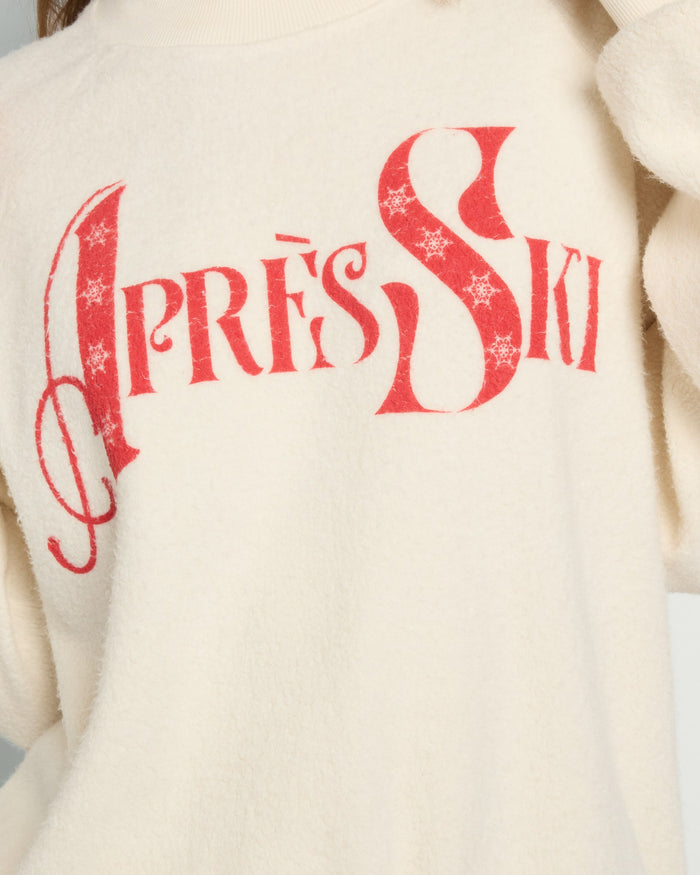 Cream $|& Project Social T Apres Ski Sherpa Sweatshirt - SOF Full Front