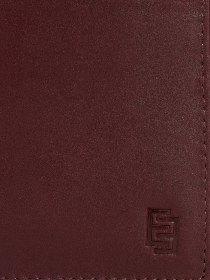 Arctic-1 - Bi-Fold Leather Wallet - Cherry Red