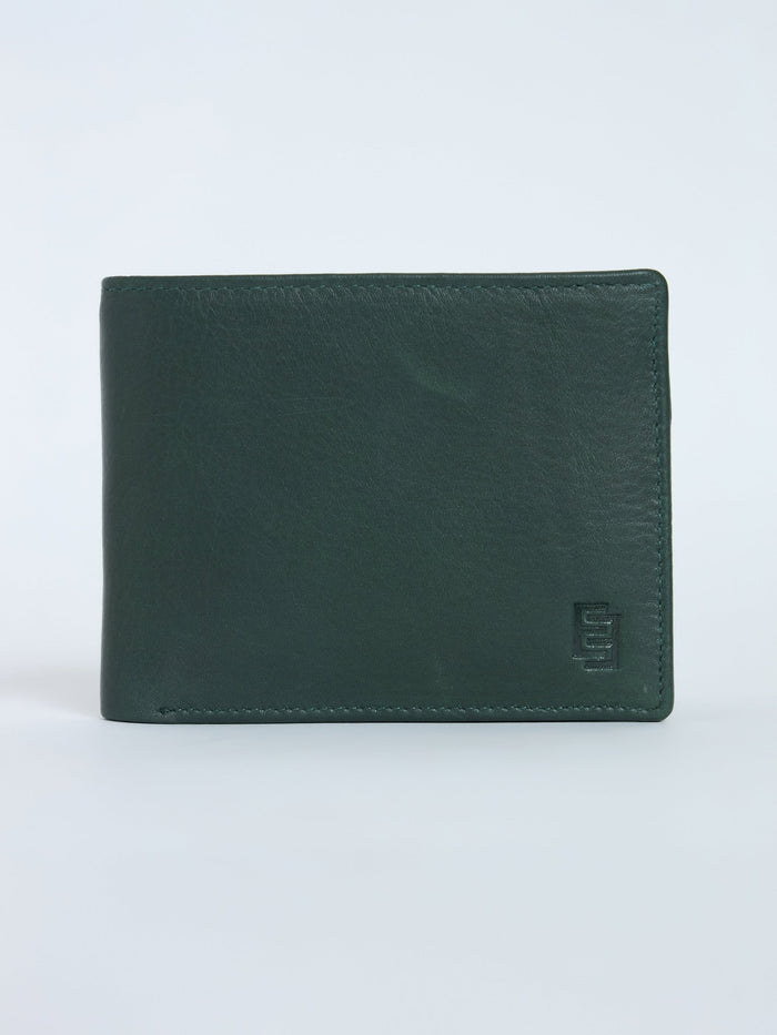 Arctic-1 - Bi-Fold Leather Wallet - Green