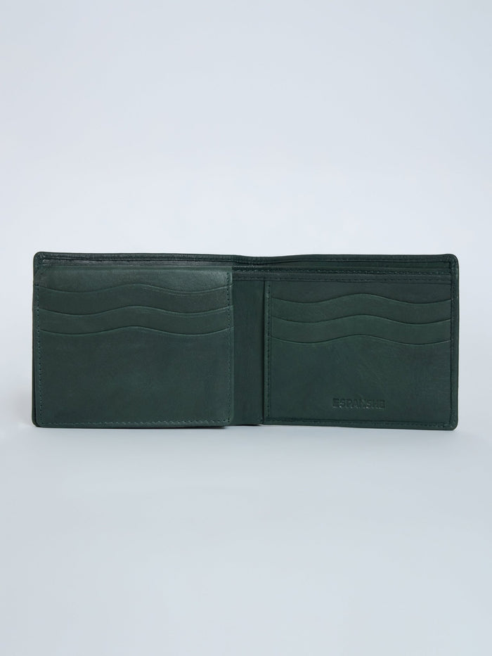 Arctic-1 - Bi-Fold Leather Wallet - Green