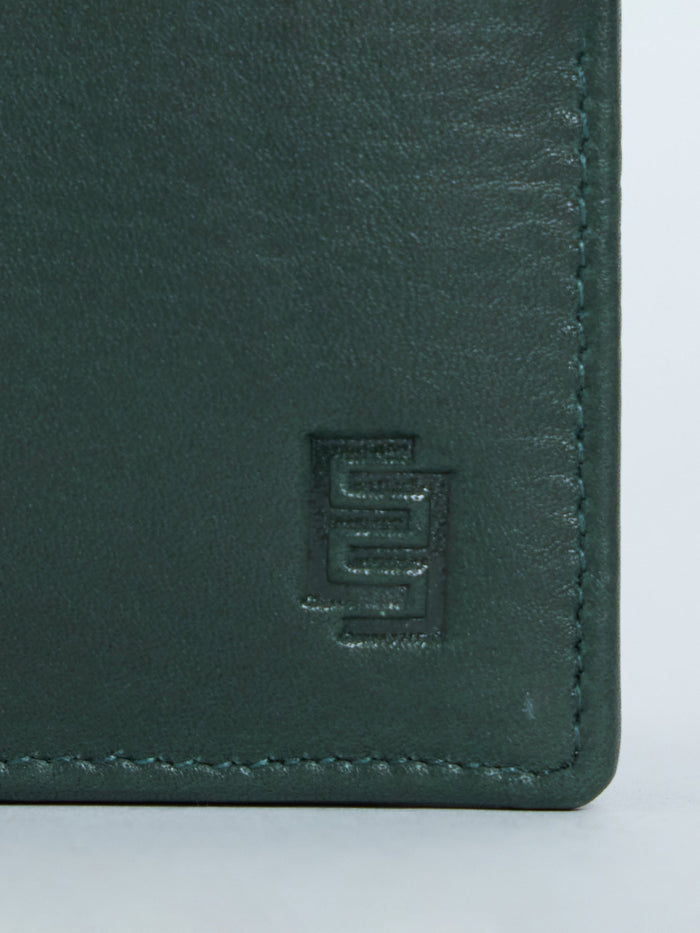 Arctic-1 - Bi-Fold Leather Wallet - Green